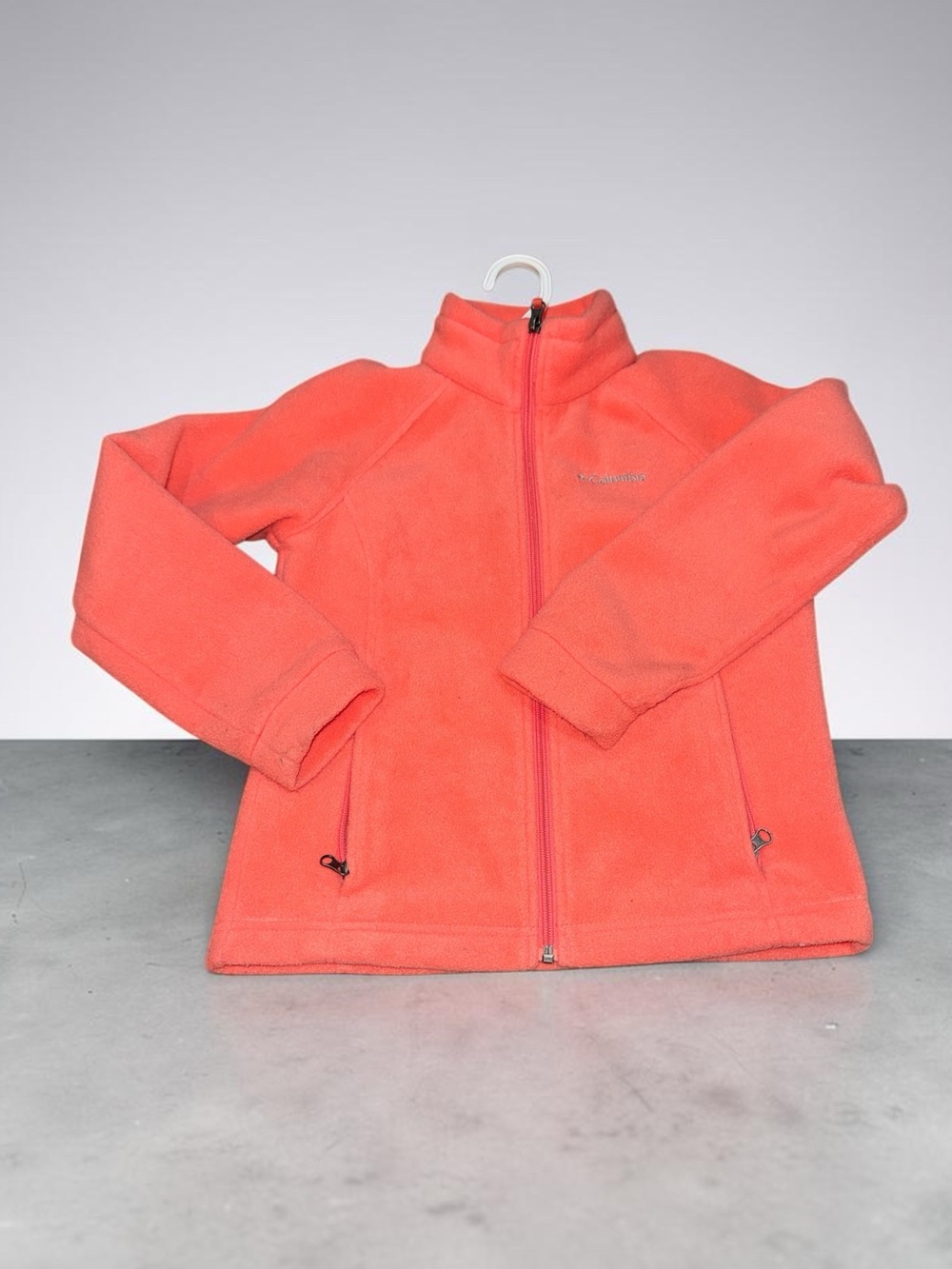 Columbia Kids Coral Pink Full-Zip Fleece Jacket (S 7/8)